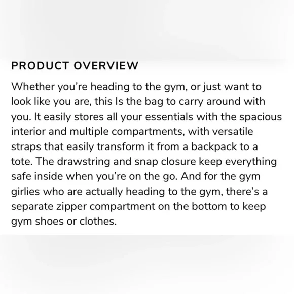 Beyond Yoga Black Convertible Backpack Tote Bag - Picture 8 of 9